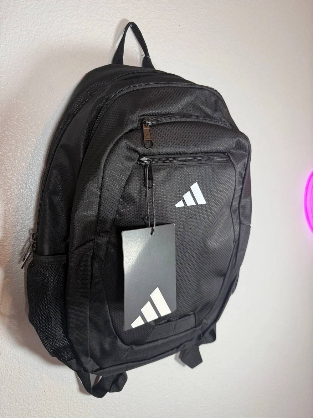 NWT Adidas Fundare Backpack Black White Laptop Travel School Bookbag JK9052⁠
